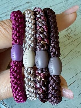 NWT KKNEKKI 4-Bundle Authentic Original Hair Ties/Elastics in FALL COLORS